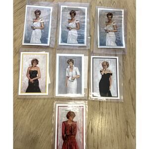 Princess Diana Stamp LOT OF 7 w/ COA International Collector's Society BUNDLE